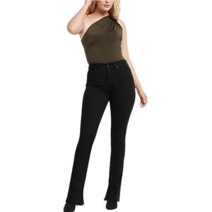 Express Mid Rise Black Skyscraper Bootcut Jeans 8R